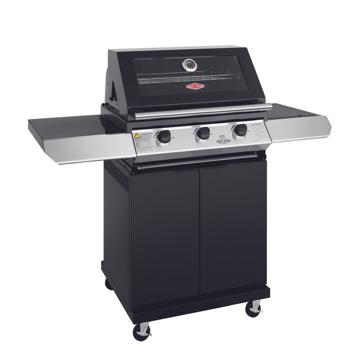 Beefeater 1200E 3 Burner Grill and Side Burner with Cart