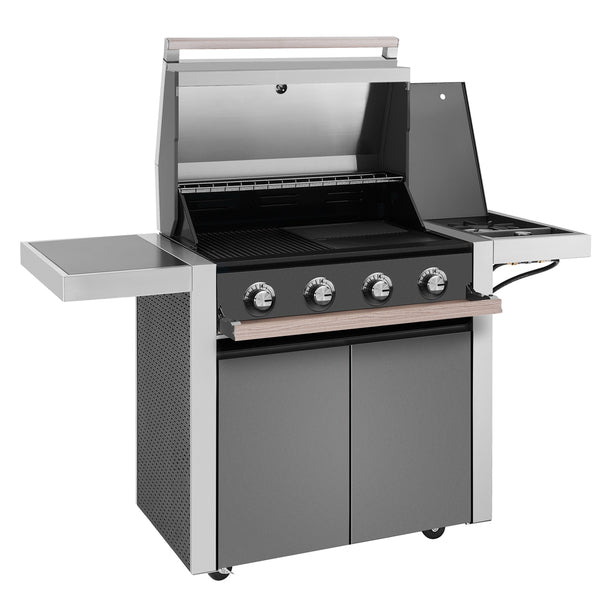 Beefeater 1500 4 Burner Grill and Side Burner with Cart