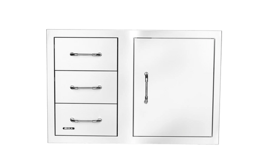 Bull Reveal Door/Triple Drawer Combo 80cm