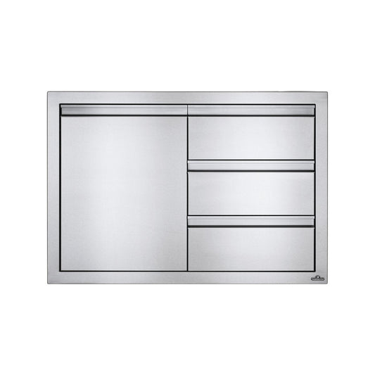 Napoleon Single Door Triple Drawer Combo