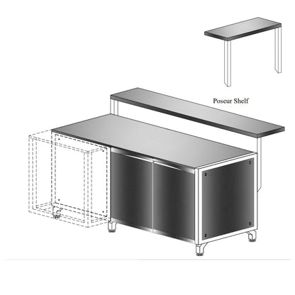 Oliveti Poseur Shelf 700 or 1010