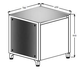 Oliveti Single Door Cupboard with sink cut-out (700)