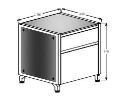 Oliveti Sink Cupboard/False Drawer (700)