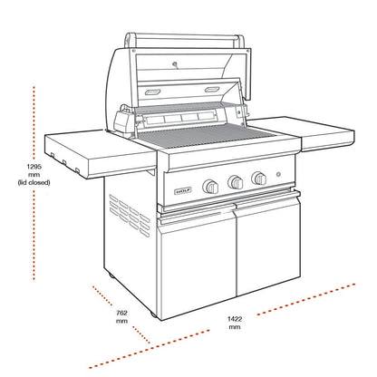 Wolf Gas Grill 76cm with Cart