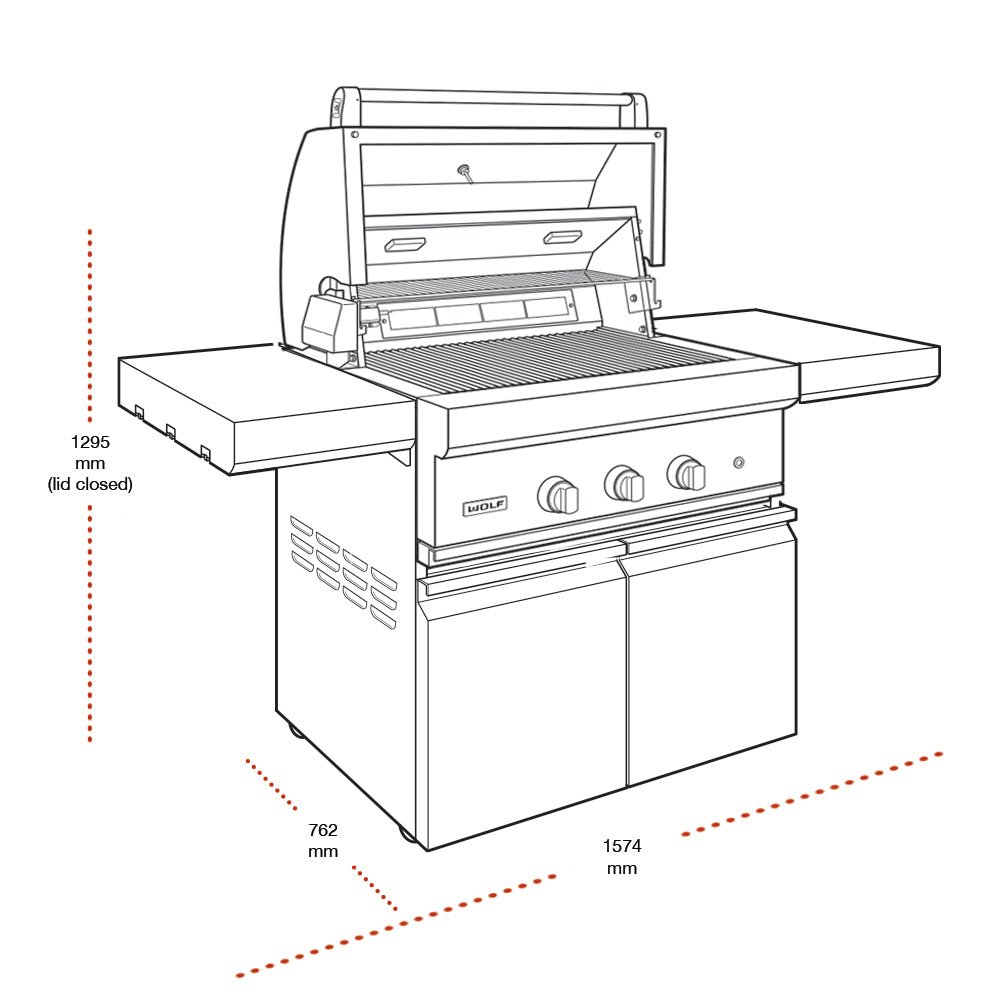 Wolf Gas Grill 91cm with Cart