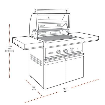 Wolf Gas Grill 91cm with Cart